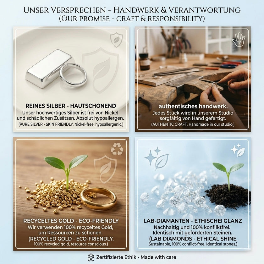 ''Helia'' | 14K Goldring Blume mit Labordiamanten