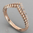 Edler Helia Ring aus 14 Karat Rosegold mit Labordiamanten im Pavé- und Beaded-Design, filigraner Schmuck.